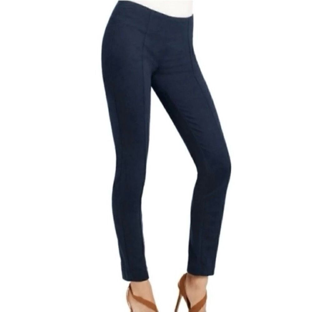 CAbi Sleek Legging Pull On Ponte Knit Pants Women Small‎ Navy Blue 3211 Mid Rise